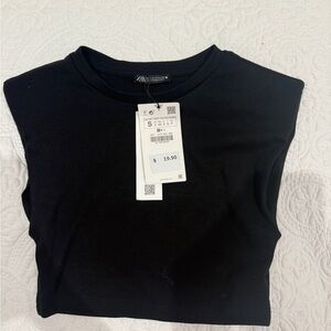 Zara Women's Black Muscle Tee